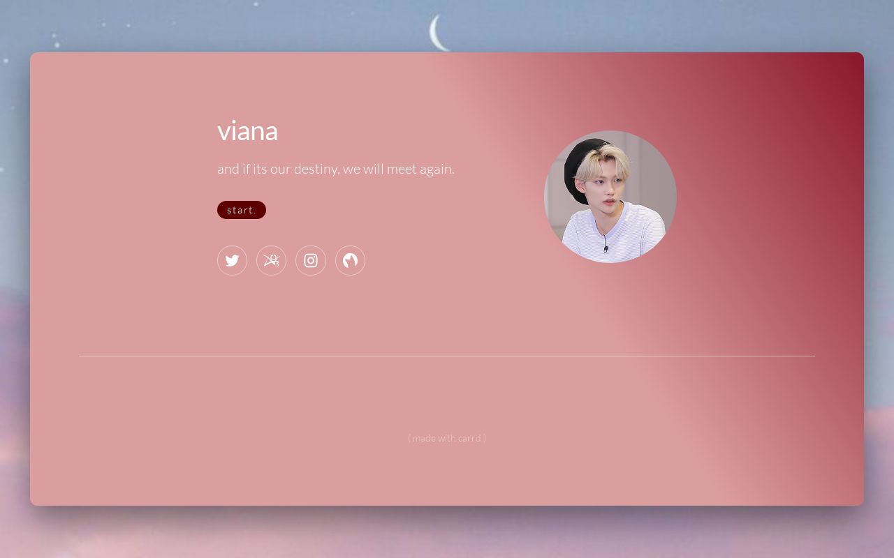 Carrd profile picture for @viana